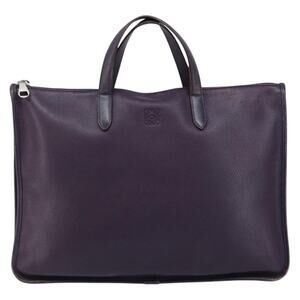 Loewe Leather Tote Bag Purple